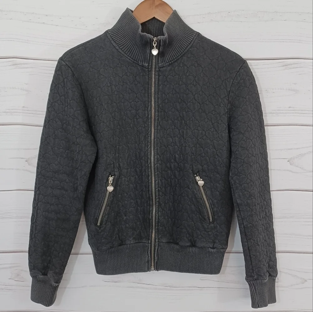 Madonna Winter Girls Medium 8/10 Casual Black Zipper Top Streetwear Coat Jacket